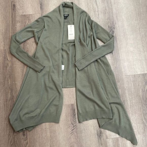 Dkny Sweaters - NWT DKNY Jade Green Cape Long Owl Cardigan Size XS